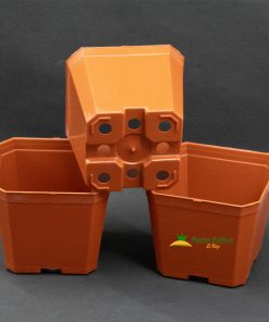 Alternative view of Maceta cuadrada 2.5 Terracota